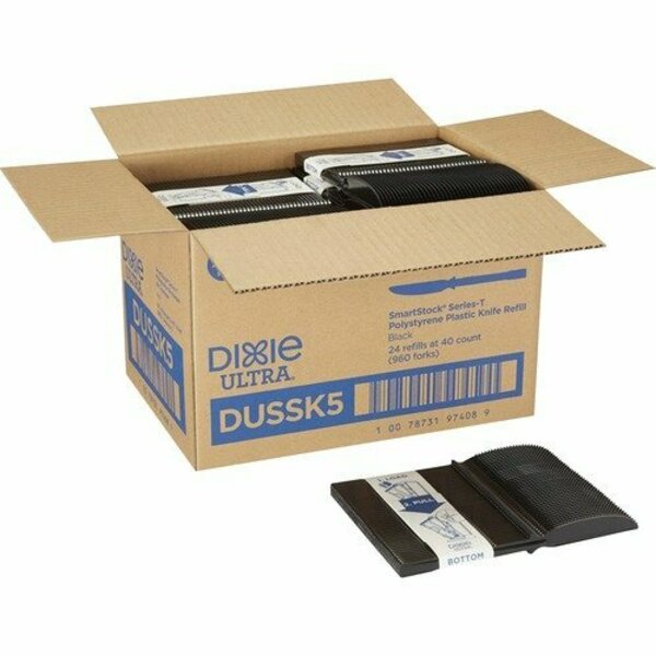 Dixie Foods Knife Refill, f/SmartStock Dispenser, Series T, 9 BK, 960PK DXEDUSSK5